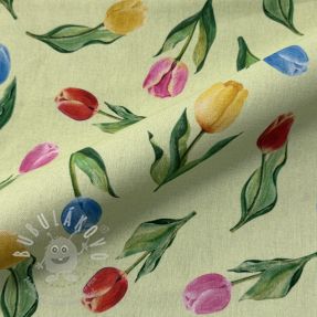 Dekorační látka Tulip Flower Field digital print