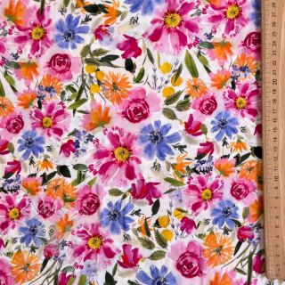 Viskóza RADIANCE Flowers Polly digital print