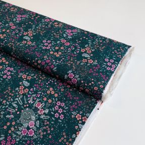 Viskóza ECOVERO Flowers Galia green