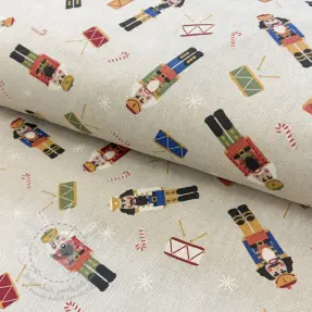 Dekorační látka Linenlook premium Nutcracker Candy Drum