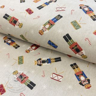 Dekorační látka Linenlook premium Nutcracker Candy Drum