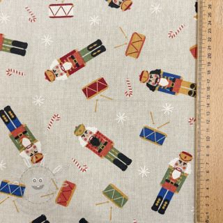 Dekorační látka Linenlook premium Nutcracker Candy Drum