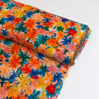 Viskóza ECOVERO Flowers design C digital print