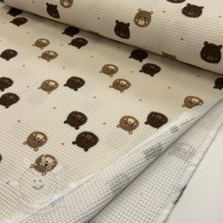 Bavlna s vaflovou vazbou Bears digital print