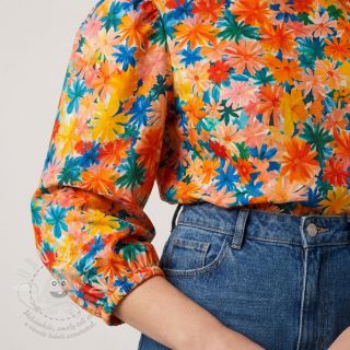 Viskóza ECOVERO Flowers design C digital print