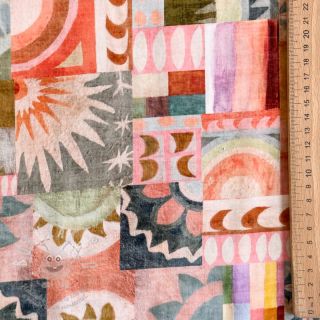 Viskóza ECOVERO Abstract multi digital print