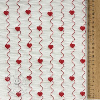 Dvojitá gázovina/mušelín STEPPED Heart