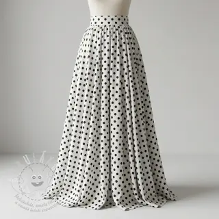 Viskóza RADIANCE Polka dot white