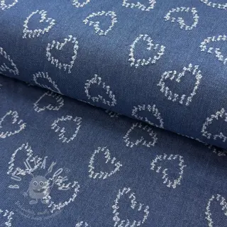JEANS DENIM JACQUARD Hearts