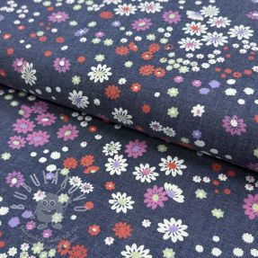 Bavlněná látka JEANS Hearts