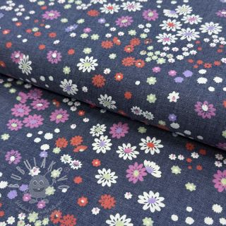 Bavlněná látka JEANS Hearts