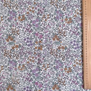 Viskóza ECOVERO Flowers Galia offwhite