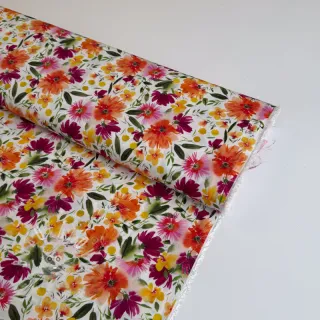 Viskóza STRETCH Flowers Sonja digital print