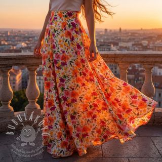 Viskóza STRETCH Flowers Sonja digital print