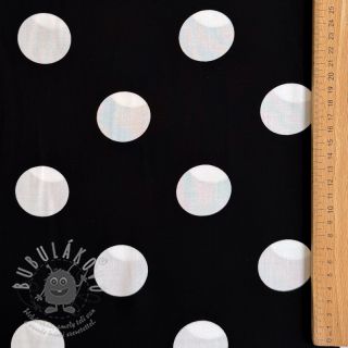 Viskóza RADIANCE Polka BIG dot black