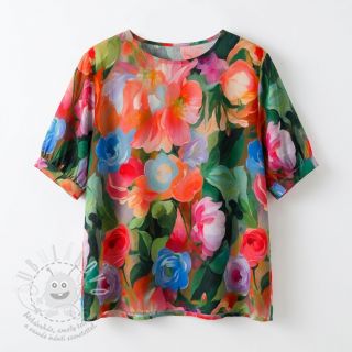 Viskóza RADIANCE Flower design B digital print