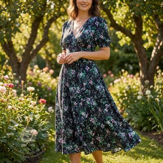 Viskóza RADIANCE Flowers Jamie digital print