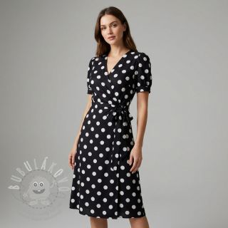 Viskóza RADIANCE Polka BIG dot black