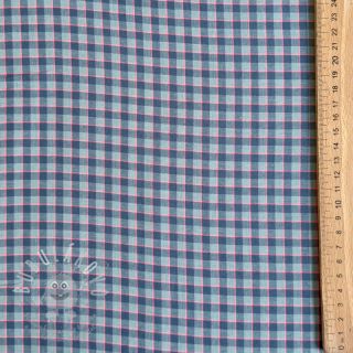 Bavlněná látka YARN DYED Check Anabel teal