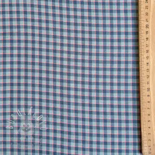 Bavlněná látka YARN DYED Check Anabel teal