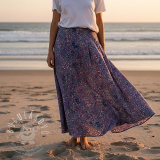 Viskóza ECOVERO Flowers Galia purple