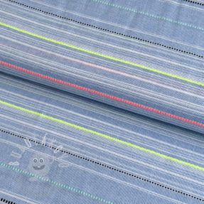 Bavlněná látka YARN DYED NEON Stripe summer