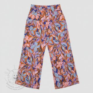 Bavlněná látka VISCOSE Flowers dark petrol