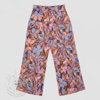 Bavlněná látka VISCOSE Flowers dark petrol