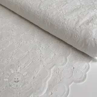 Bavlněná látka EMBROIDERY 2 side Camelia