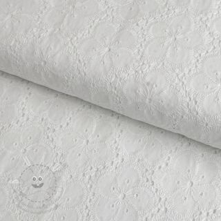 Bavlněná látka EMBROIDERY 2 side Camelia