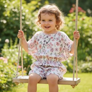 Dvojitá gázovina/mušelín Flowers Jana digital print