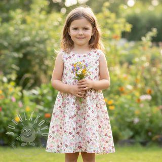 Dvojitá gázovina/mušelín Flowers Sisi digital print