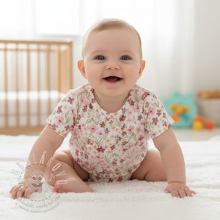 Dvojitá gázovina/mušelín Flowers Sisi digital print