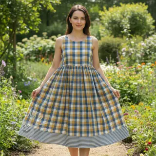 Dvojitá gázovina/mušelín DOUBLE SIDED Summer Check