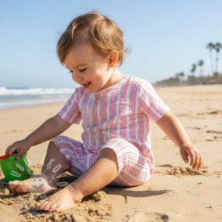 Dvojitá gázovina/mušelín YARN DYED Stripe in stripe pink