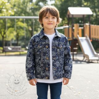 JEANS DENIM JACQUARD Flowie