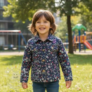 Bavlněná látka JEANS Hearts