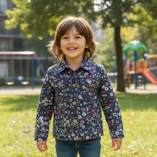 Bavlněná látka JEANS Hearts