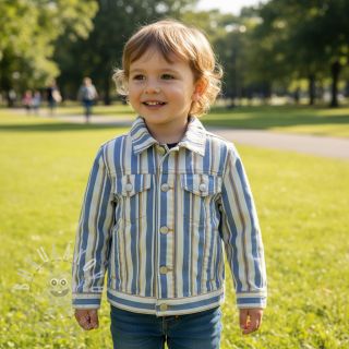 JEANS DENIM YARN DYED Stripe camel