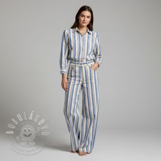 JEANS DENIM YARN DYED Stripe camel