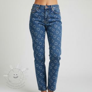 JEANS DENIM JACQUARD Hearts