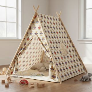 Dekorační látka Linenlook Teddy Bear Cosy digital print