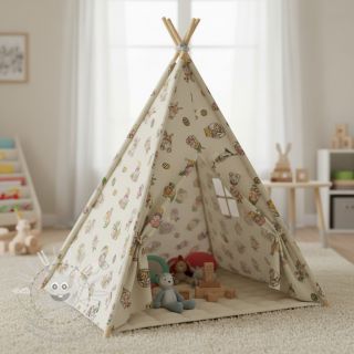 Dekorační látka Linenlook Tomte Easter Egg digital print