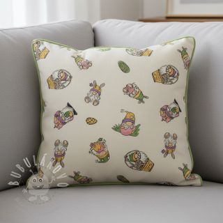 Dekorační látka Linenlook Tomte Easter Egg digital print