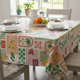 Dekorační látka Linenlook Pura Vida Patch digital print