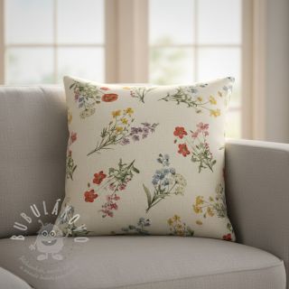 Dekorační látka Linenlook Delicate Floral Field digital print