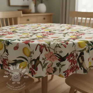 Dekorační látka Linenlook Lemon Tropic Artisan digital print