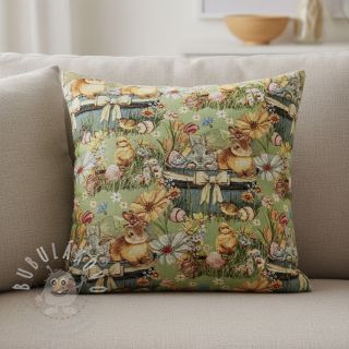 Dekorační látka GOBELIN premium Playful Easter Scene