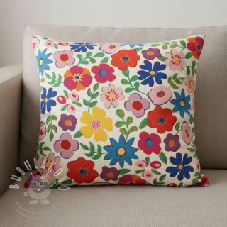 Dekorační látka Linenlook Flower Fiesta Field digital print