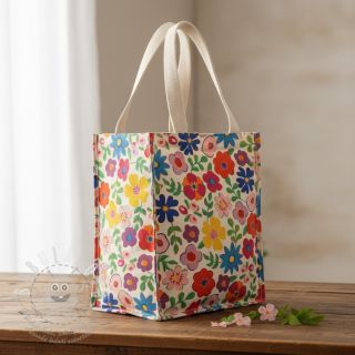 Dekorační látka Linenlook Flower Fiesta Field digital print